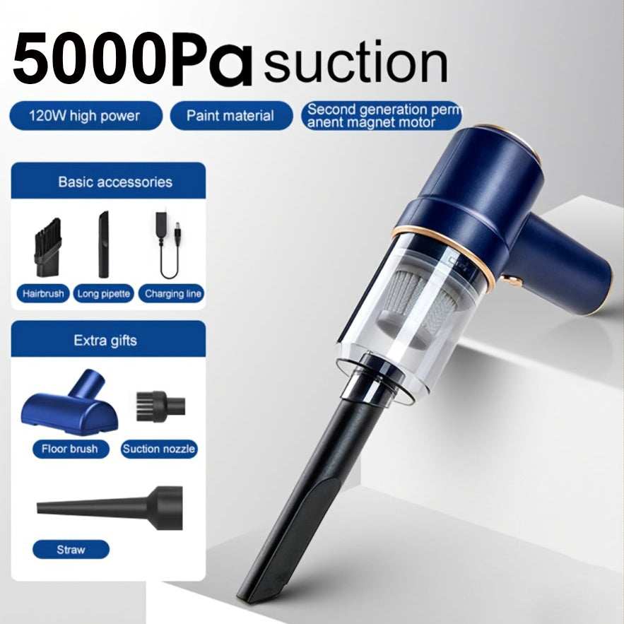 Handheld Vacuum Cleaner 2 in 1 Mini Vaccum Cleaner & Blower for Home & Car-Rechargeable 8000PA Powerful Vacuuming Device
