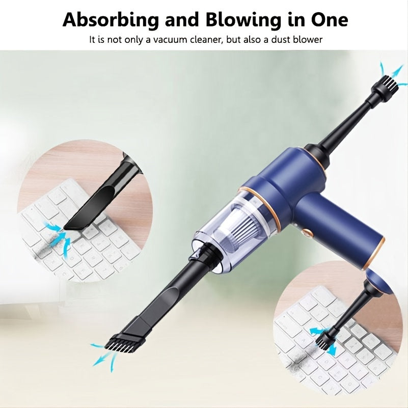 Handheld Vacuum Cleaner 2 in 1 Mini Vaccum Cleaner & Blower for Home & Car-Rechargeable 8000PA Powerful Vacuuming Device