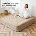 Inflatable High Bed with 42 Soft-Filled Holes & Built-in Pump, Plug-and-Use, Suitable for Indoor & Outdoor