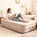 Foldable Modern Outdoor Indoor Portable PVC Flocking Air Bed Mattress with Built-in Pump