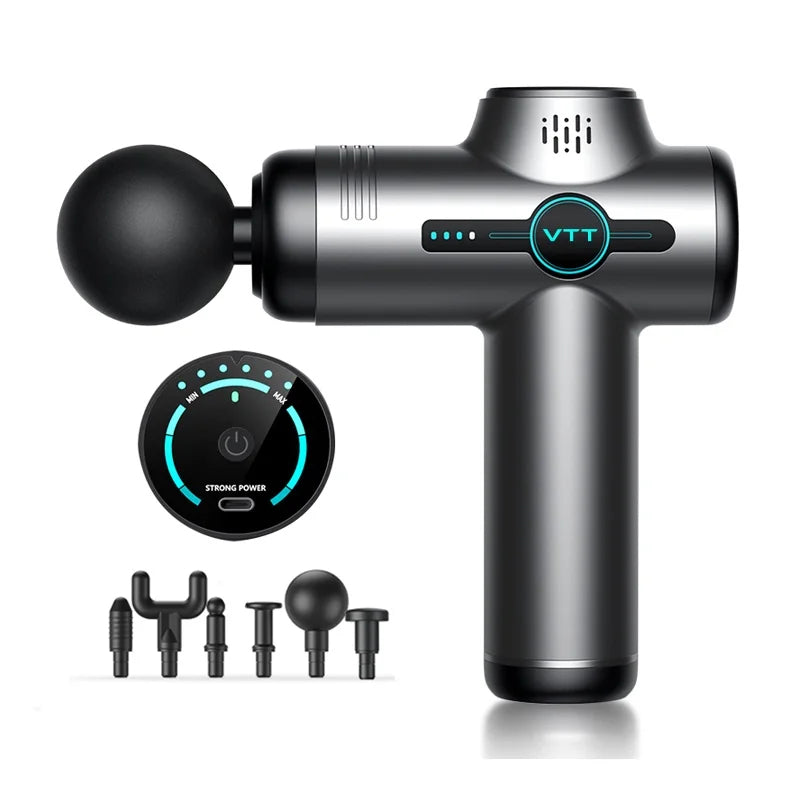 Mini Body Massage Gun with 4 Interchangeable Heads