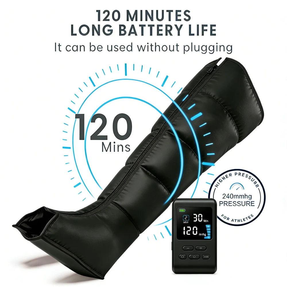 Wireless Air Compression Recovery System Air Pressotherapy Leg Massager Compression Boots