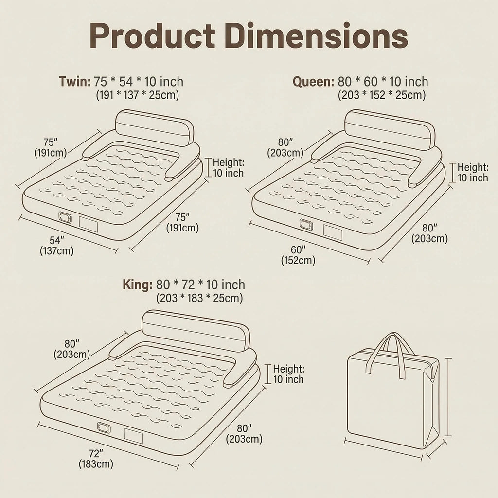Portable Folding Home Indoor Reclining Airbed Outdoor Camping Sleeping Inflatable Bed air Mattress with Built in Pump