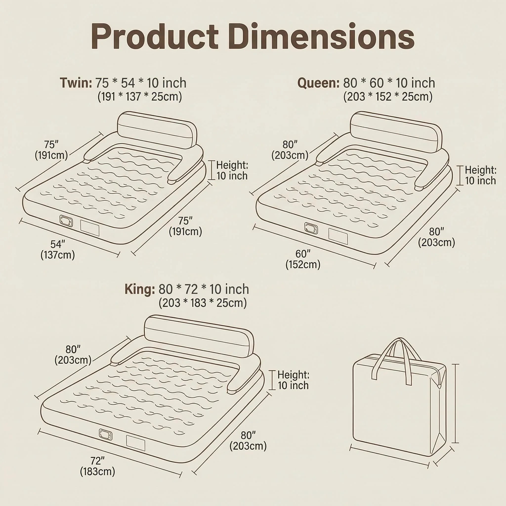 Portable Folding Home Indoor Reclining Airbed Outdoor Camping Sleeping Inflatable Bed air Mattress with Built in Pump
