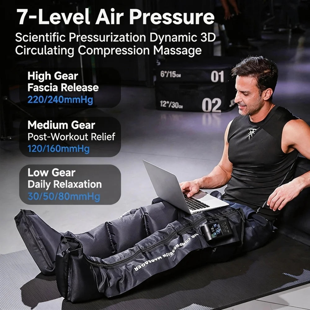 Wireless Air Compression Recovery System Air Pressotherapy Leg Massager Compression Boots