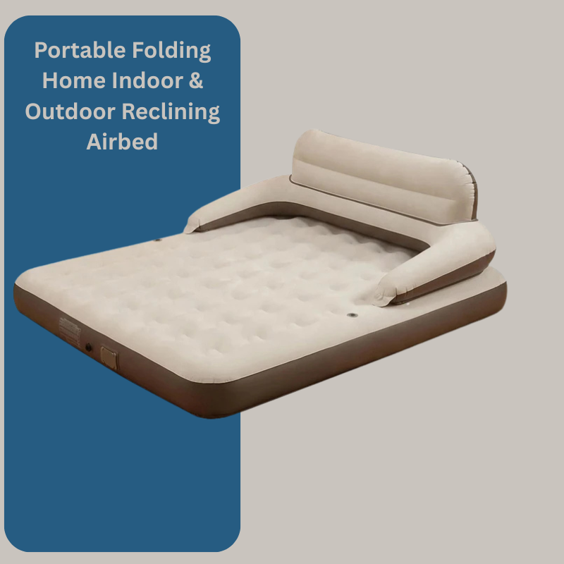 Portable Folding Home Indoor Reclining Airbed Outdoor Camping Sleeping Inflatable Bed air Mattress with Built in Pump